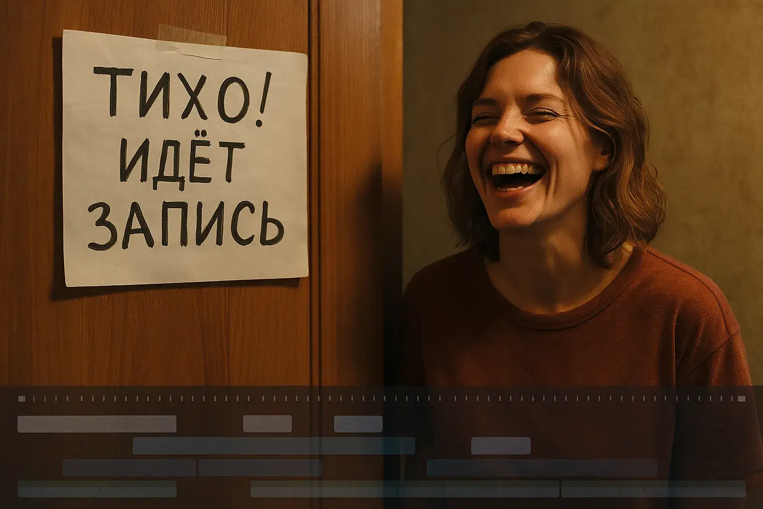табличка «Идёт запись» и эмоции автора